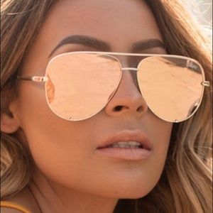 QUAY X DESI PERKINS High Key Gold Sunglasses